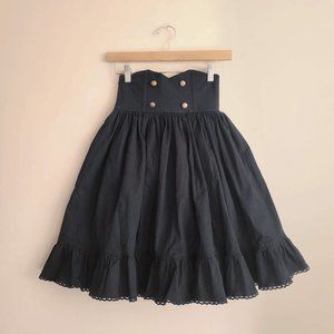 Custom Vintage Style Black Corset Skirt